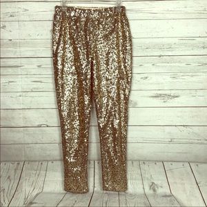 Nasty Gal Gold Sequin Pants
